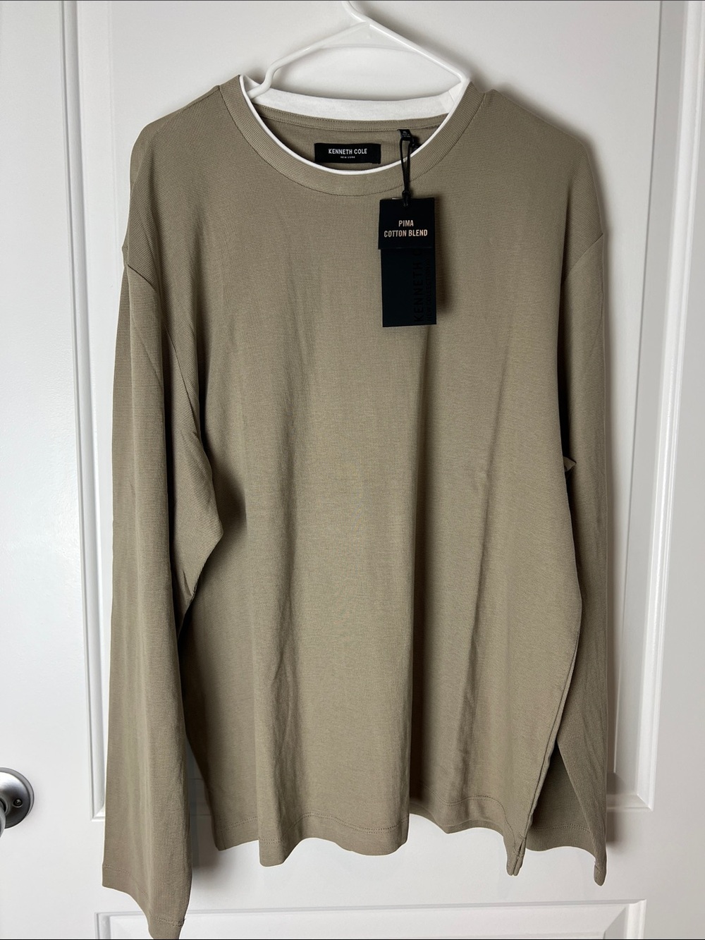 Kenneth Cole Men's Crewneck Sweater — Taupe/Beige